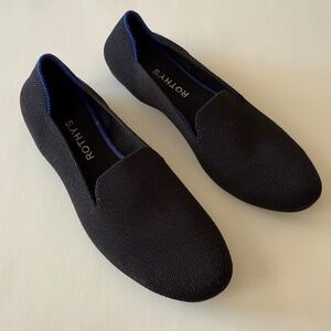Rothy’s black almond toe loafers